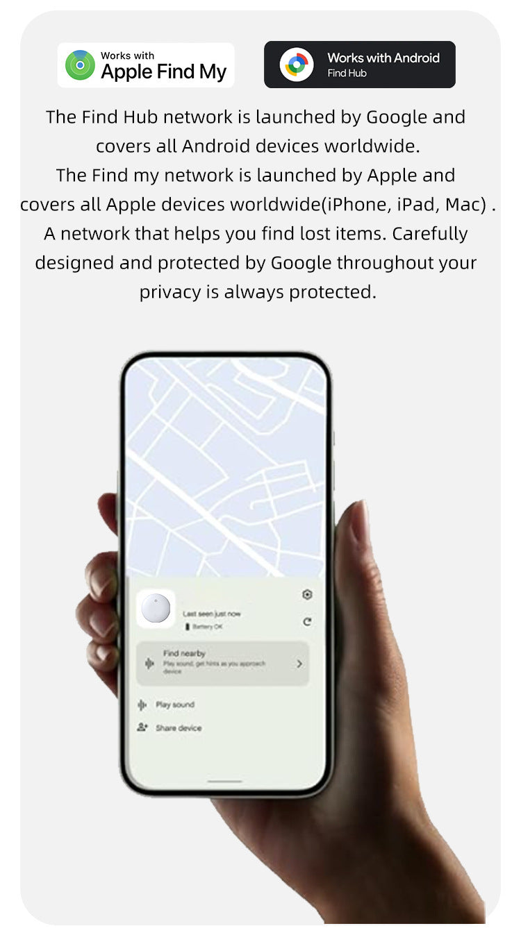 Compatible with Apple and Android Dual System Locator Findmy Google Android Pet Car Anti-Lost Device