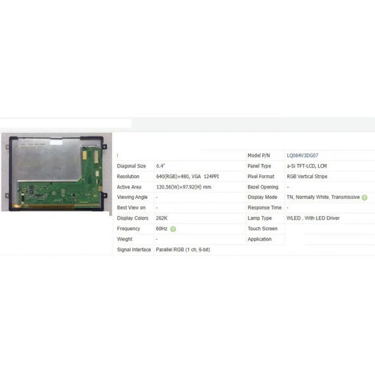 Lq064v3dg07 new original 6.4 inch LCD screen