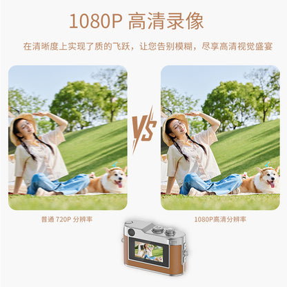 Cross-Border HD Children's Camera with Screen Pocket Photo Video Recorder Portable Children's Retro Mini Camera