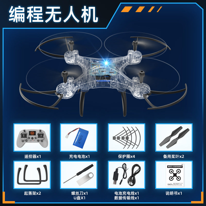 Educational Drone S1Teaching Course Computer Controlled Graphical Programming Quadcopter Remote Control Model Aircraft