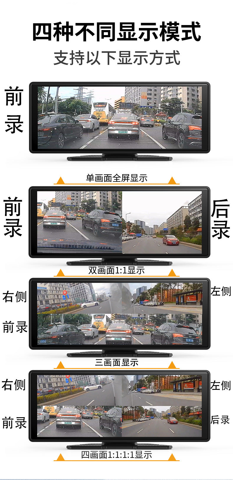 High Definition Car Mount DVR Supply Cross-Border E-commerce Factory In-Stock Wholesale Parking Guard Rearview Mirror Dash Cam