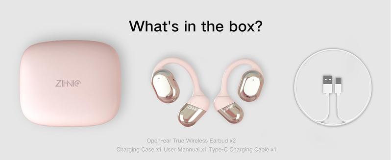 ZIHNIC ZN-S05 Wireless Open-Ear Headphone,V5.4 Earphones ,Fashionable Earbuds,IPX5 Water Proof,Wireless Gaming Headphones,HIFI Sound Quality Music Earbuds for Gaming Travel Sports Built-in Mic,Electronic Audio&Video Product Headset