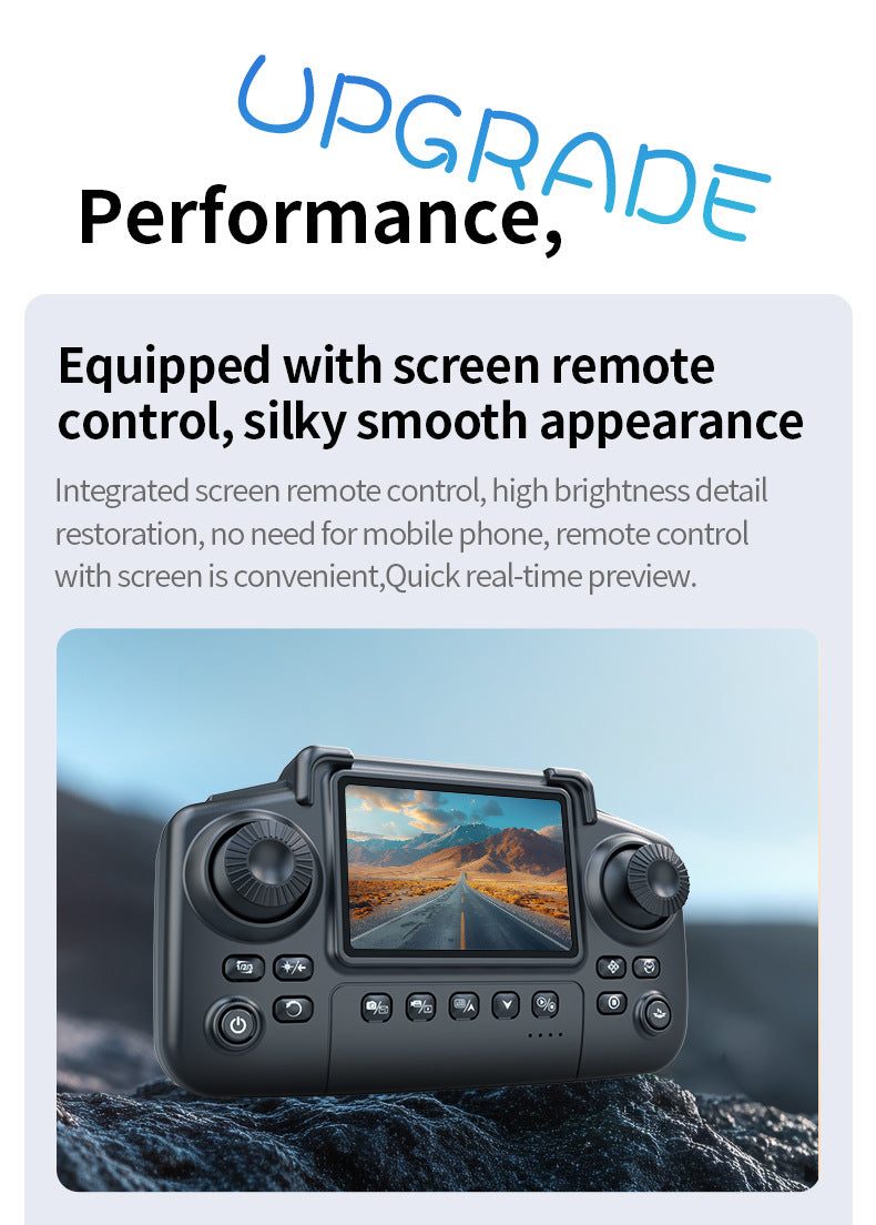 Cross-Border K100MINI Drone with Screen Remote Control Optical Flow Hover Dual Camera Lens HD Aerial Photography Remote Control Aircraft