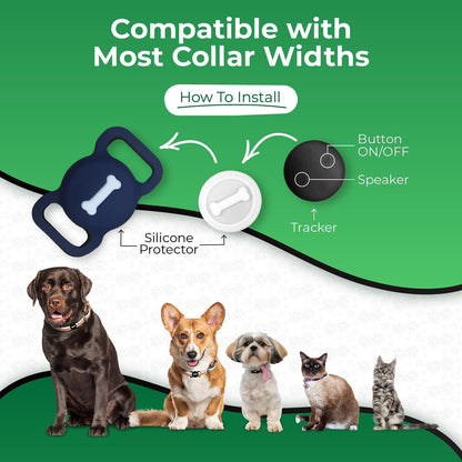 Cross-border Pet Tracker Applicable Apple Find My Designed iOS Anti-lost Device Waterproof Bone Protective Case