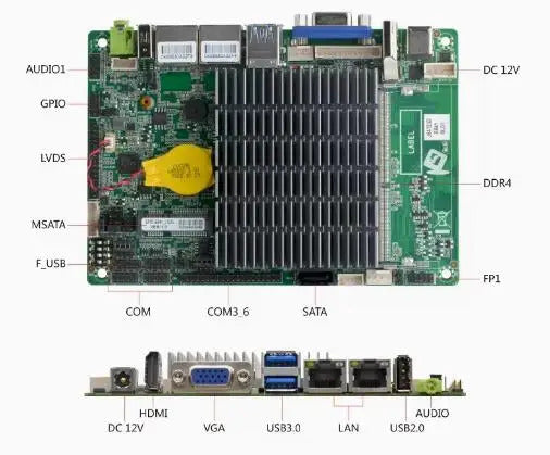 J6412 3.5 inch Motherboard 3.5" SBC IPC Mainboard industrial with Elkhart Lake Celeron Quad Core DC-12V 6COM 2 x 2.5GbE LAN,