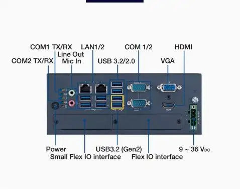 MIC-770 V2 Fanless Embedded Industrial Computer Mini Industrial 10th Gen Core™ i3/i5/i7/i9 LGA 1200 Box PC input 9-36VDC 2*LAN