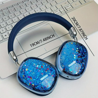 YANUQIA Wireless Headphones, Over-ear Headphones, Hi-Fi Stereo , Suitable for Travel, Work, Sports and Games, Built-in Microphone, Large Battery For Long-Lasting, Suitable For IPhone, Laptop, IOS/Android Bluetooth Headphones