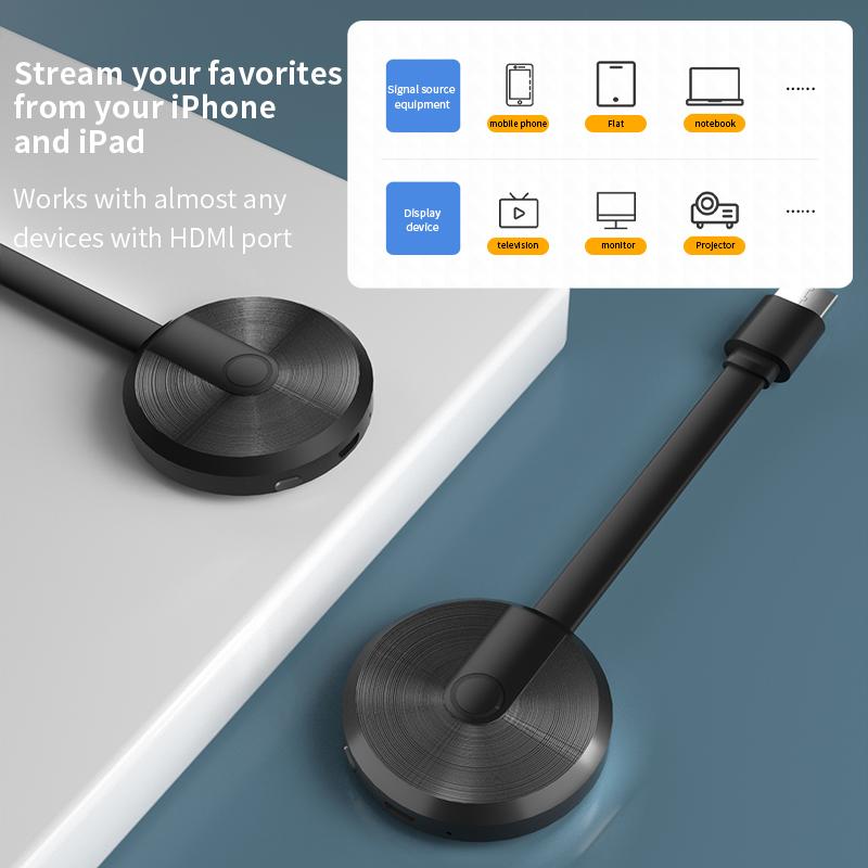 ZIHNIC Wireless Screen Projector HD TV Monitor Portable Mobile Phone Connection TV Monitor HD Wireless 5G 4K Horizontal and Vertical Screen Connector