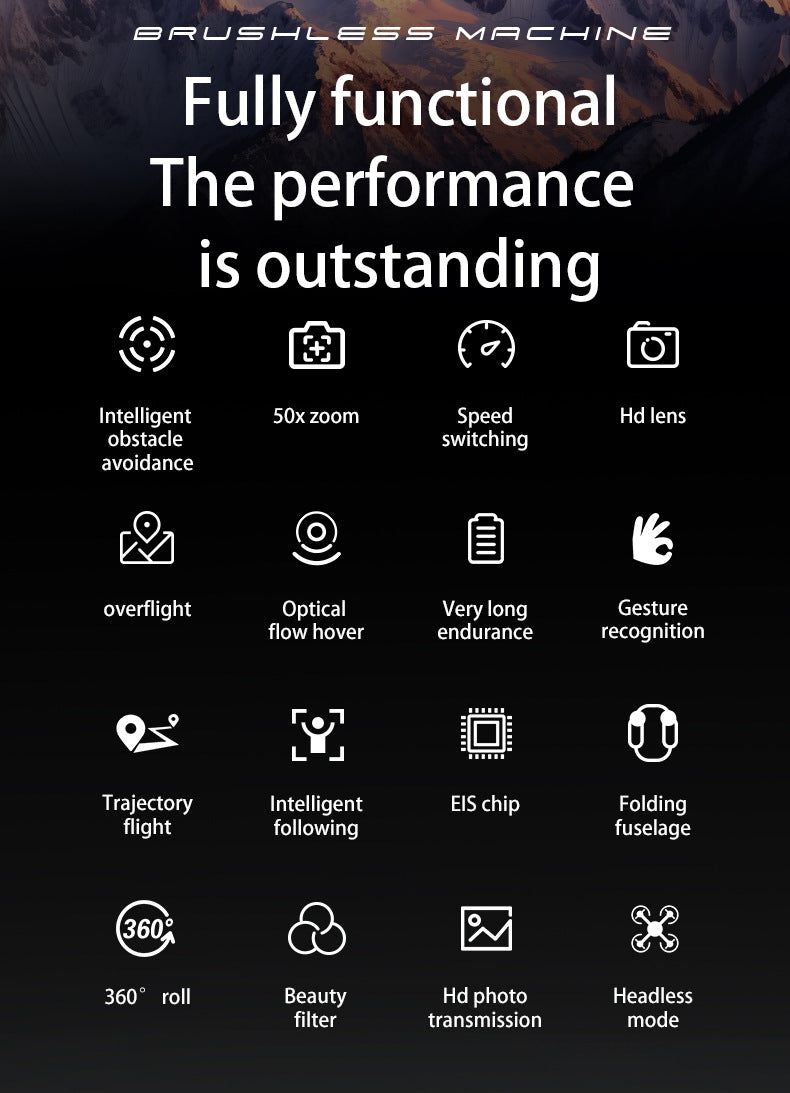 Cross-Border Z102Drone HD Aerial Photography Quadcopter Intelligent Obstacle Avoidance Brushless Motor Remote Control Aircraft Toy