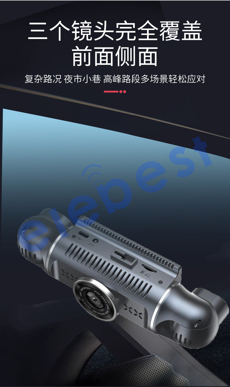 4Record and Display Recorder1080High Definition Night Vision Reversing Image24H Parking monitoring cross-border driving recorder