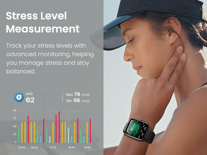 TOZO S7 Smartwatch Bluetooth Call 1.85”AMOLED Ultra HD Screen,Dynamic Dials Messages Push 100+ Sports Modes,Detect Human Health (Heart Rate,Blood Oxygen)with High Battery Life Touch Screen Watch Black