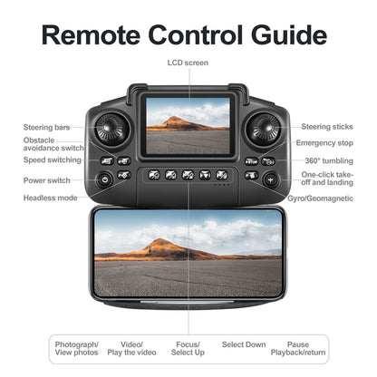 Cross-Border E88/E99D Screen-Controlled Drone with Lights, Foldable Dual Camera, Optical Flow Aerial Photography, Remote-Controlled Aircraft, Quadcopter