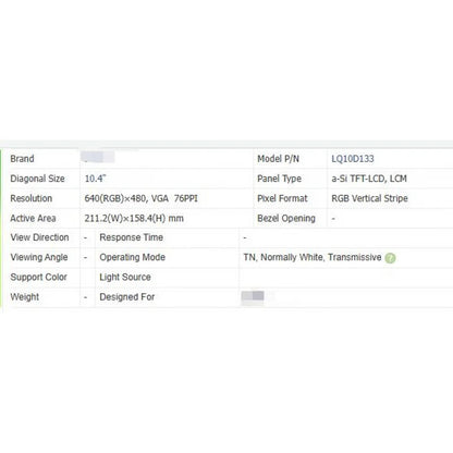 Lq10d133 new original brand 10.4 inch LCD screen