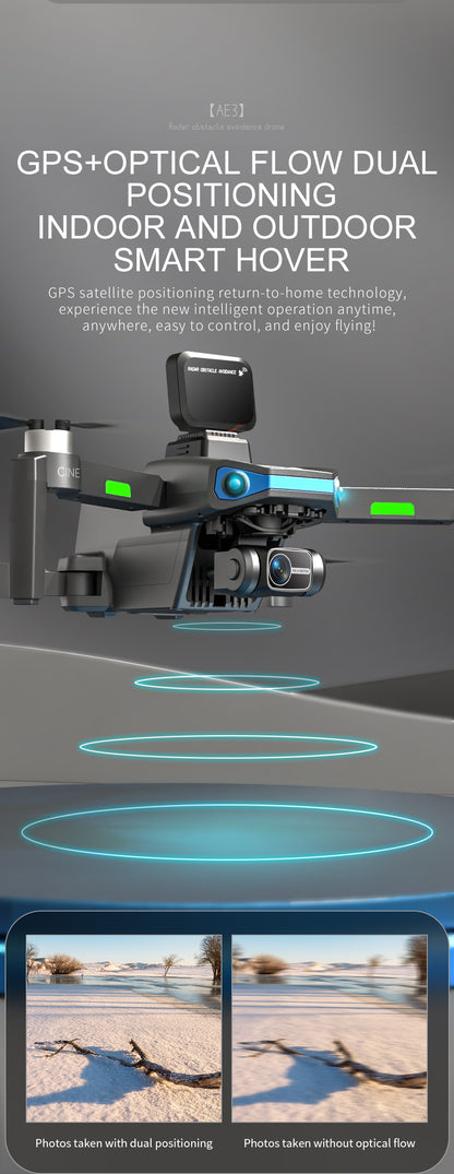 Cross-Border AE3Long Endurance Brushless Drone GPS Three-axis gimbal obstacle avoidance drone HD aerial photography remote control aircraft