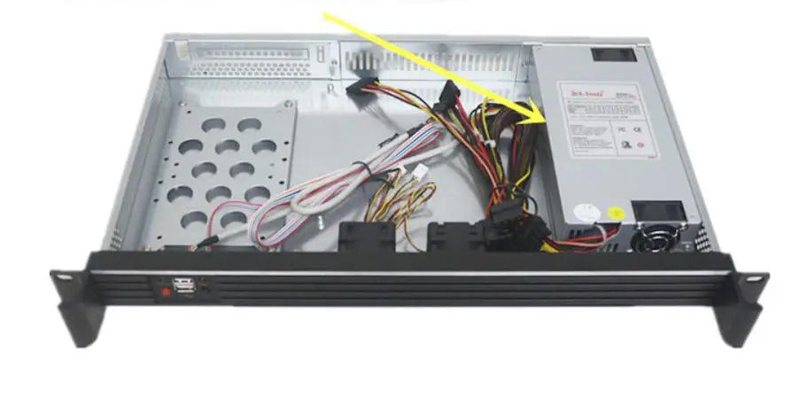 New 1U IPC Chassis 1U rackmount case depth 250mm MINI ITX ultra-short For 17 * 17CM motherboard server firewall computer
