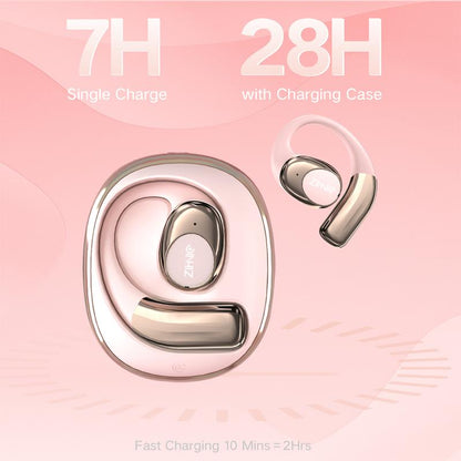 ZIHNIC S09 Wireless OWS Headphones，Bluetooth Open Ear earphones with Minc，Long Battery Life，Wireless Earbuds Headset Portable earbuds
