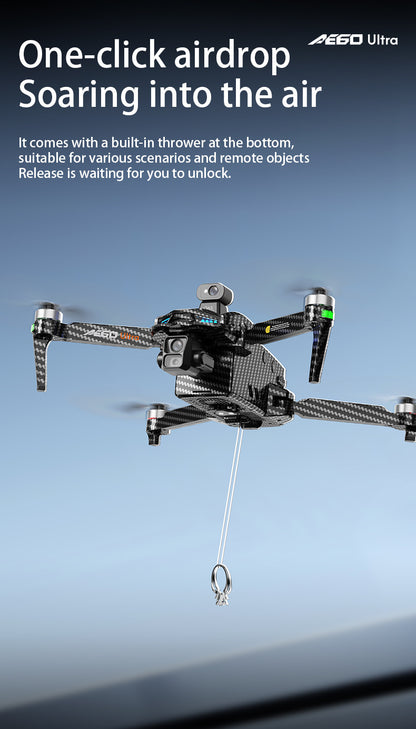 AE60High-definition professional aerial photography drone with touchscreen, digital image transmission, automatic return, and airdrop capability GPS Remote control aircraft