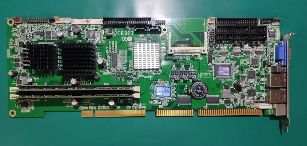IB827 100% OK IPC Board Full-size CPU Card ISA PCI Industrial Embedded Mainboard PICMG 1.0 With CPU RAM 2*LAN