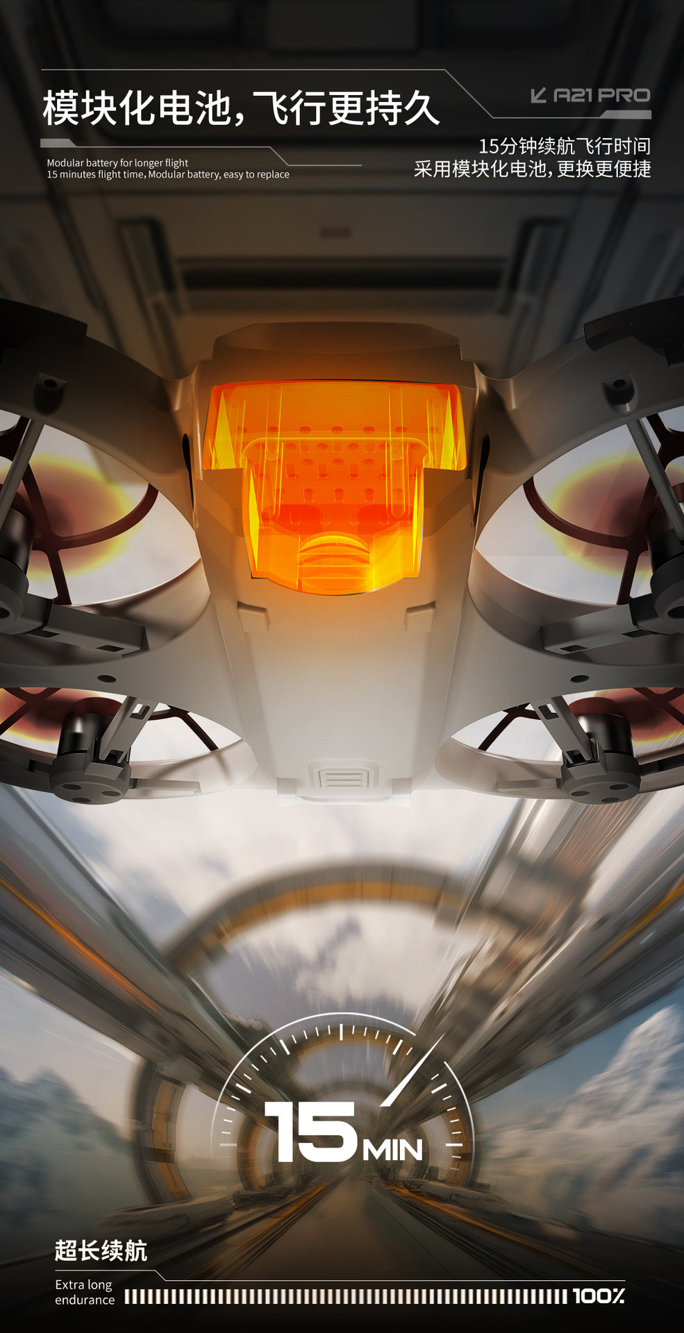 Cross-Border A21Drone Brushless Motor Mecha Style Aircraft Optical Flow Positioning Aerial Photography Full Protection Remote Control Airplane