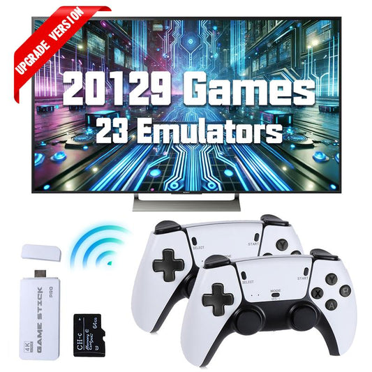 【Springtok】Coolnut 20,000+ Retro Game Console, Plug and Play Video Games Stick 26 Emulators, 4K HDMI Output, Premium Dual Controllers, New Year Gift