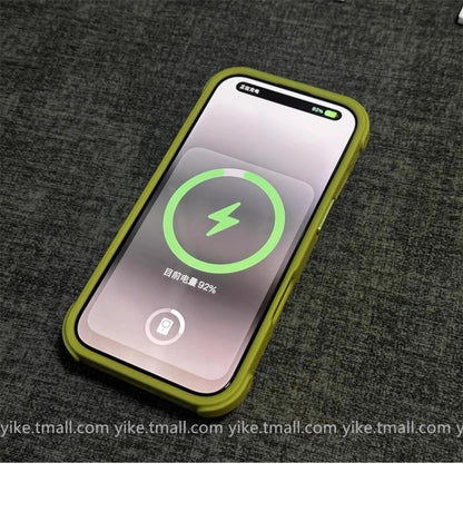 Suitable for iPhone 17 16 15 14 13 12 Pro Max Air Plus SE Phone Case Matte Magnetic Case Apple 15 Stand One-word Bracket Phone Protective Cover