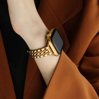 Women's Watch Band & Soft Protective Case & Tools (1 Set), Stainless Steel Smart Watch Bands, Compatible with Apple Watch 9/8/7/6/5/4/3/2/1/SE/SE2 Series, Wearable Accessories, Electronics Accessories