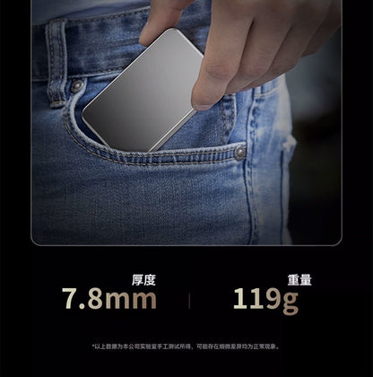 Suitable for Apple Magsafe Magnetic Wireless Power Bank Aluminum Alloy Fast Charging Portable Thin and Light Power Bank Customized