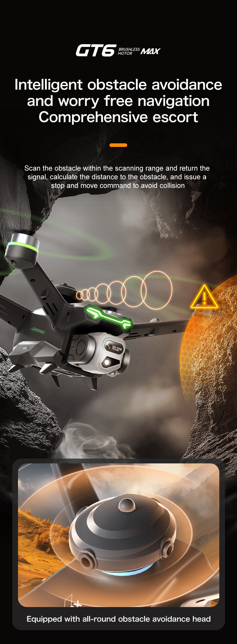 Cross-Border GT6Drone remote control with screen brushless motor HD aerial photography GPS Intelligent Positioning Remote Control Drone