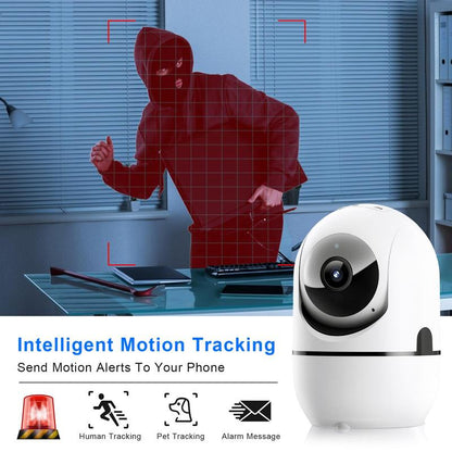 2MP Smart WiFi Pan-Tilt Security Camera with Human Detection, 2-Way Audio, IR Night Vision, IP64, Cloud/TF Storage, White