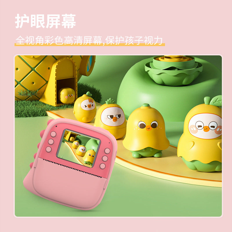 Polaroid Cross-border high-definition photo and video children's camera Student and children's printing camera with silicone case and photo paper