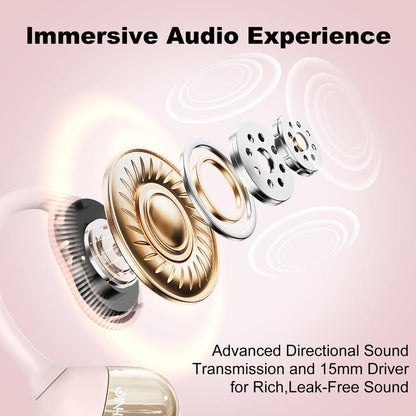 ZIHNIC ZN-S05 Wireless Open-Ear Headphone,V5.4 Earphones ,Fashionable Earbuds,IPX5 Water Proof,Wireless Gaming Headphones,HIFI Sound Quality Music Earbuds for Gaming Travel Sports Built-in Mic,Electronic Audio&Video Product Headset