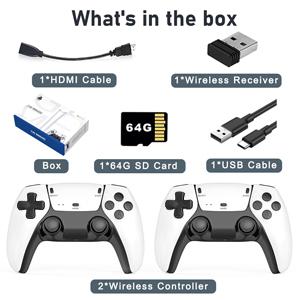 M15 Wireless Retro Game Stick with Built-in 23 Emulators, HD Output System, 2.4G Wireless Controllers & 64GB TF Card for Gamers of All Ages Springtok