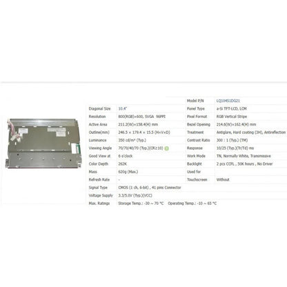 Lq104s1dg21 new original 10.4 inch LCD screen