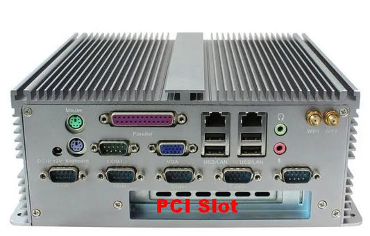 Embedded Computer IPC Fanless Mini Industrial BOX PC For Intel D2550 CPU 6 COM \ LPT \ 2 Giga Ethernet \ VGA \ PCI Barebone 12V