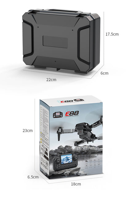 Cross-Border E88/E99D Screen-Controlled Drone with Lights, Foldable Dual Camera, Optical Flow Aerial Photography, Remote-Controlled Aircraft, Quadcopter