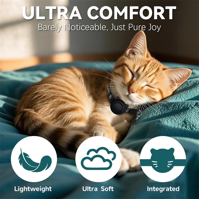 iOS Dedicated Pet Locator Collar Global Tracker Compatible with Apple Find My Locator Cat Collar