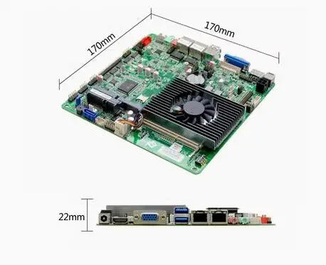 i5-4300u Mini-ITX Motherboard 4th Core Intel CPU IPC SBC Embedded Ultra-thin Mainboard with 6COM LAN DC-12V DDR3L 6USB LVDS EDP