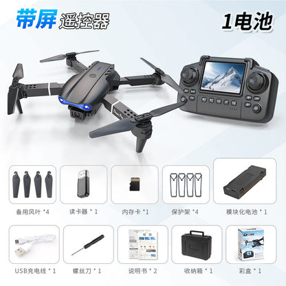 Cross-Border E88/E99D Screen-Controlled Drone with Lights, Foldable Dual Camera, Optical Flow Aerial Photography, Remote-Controlled Aircraft, Quadcopter