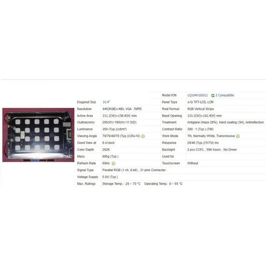 Lq104v1dg11 new original 10.4 inch LCD screen