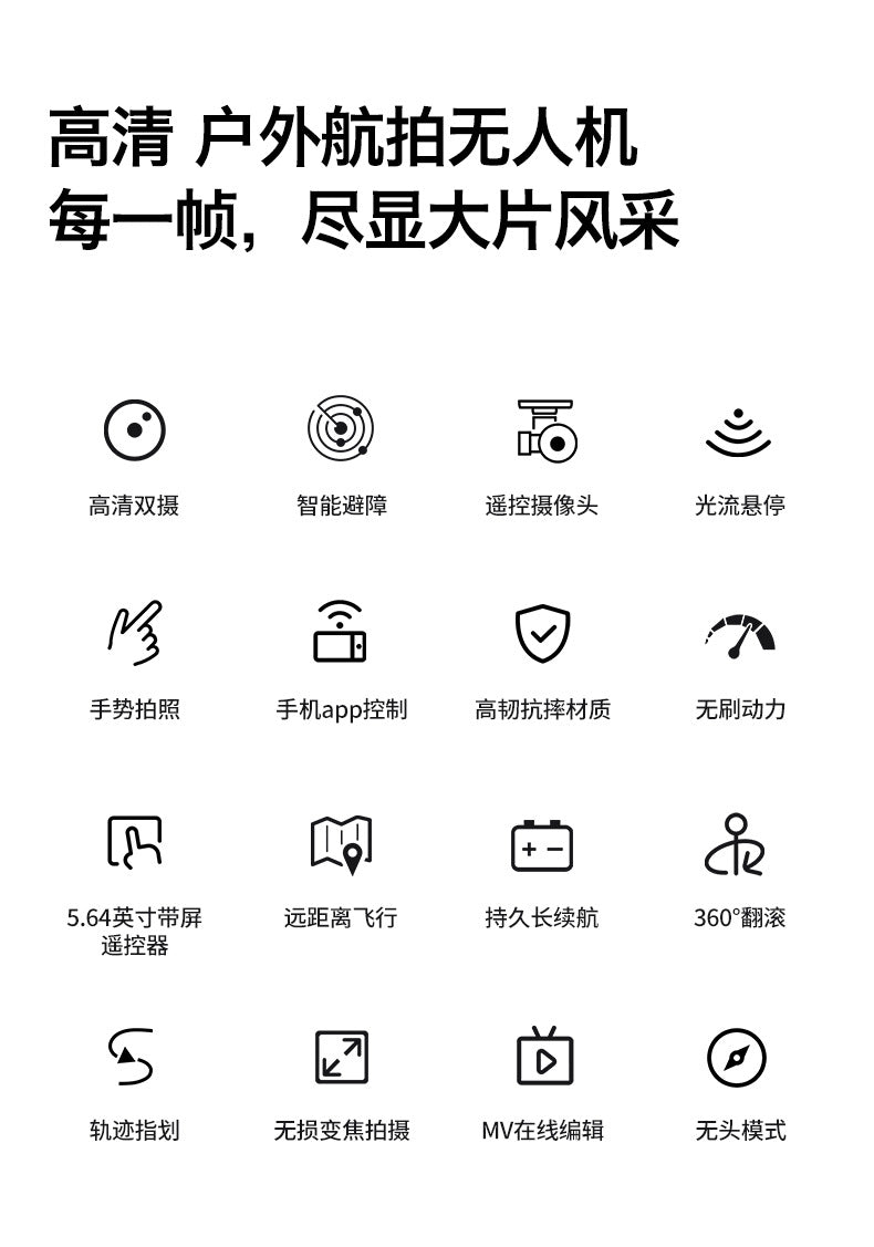 Cross-Border GT50Drone remote control with screen HD aerial photography brushless obstacle avoidance quadcopter toy airplane dron