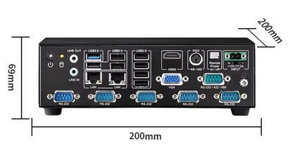 AIMC-2000 Fanless Embedded Industrial Computer Mini Industrial PC Quad-core J1900 SoC with VGA 6COM 8USB 2LAN DC-12V