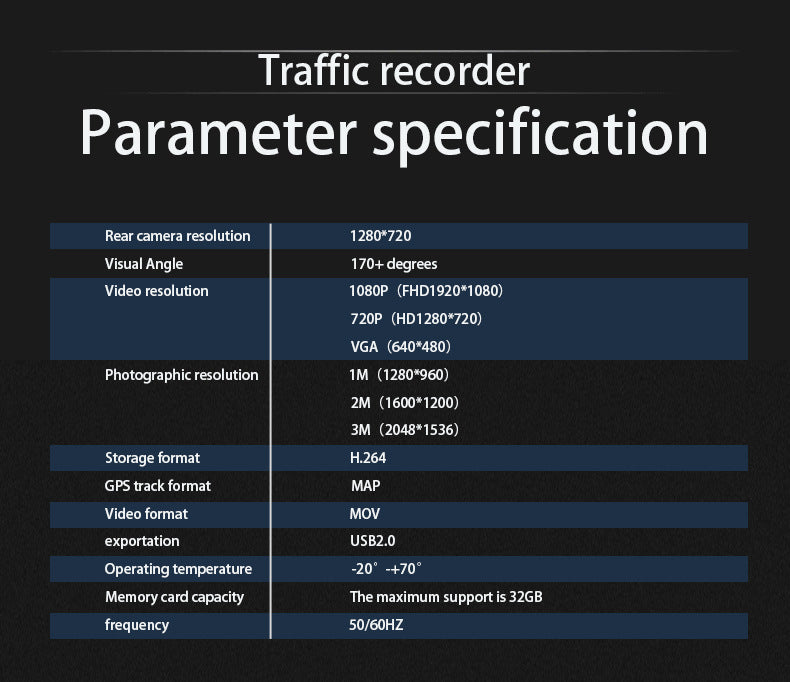 Cross-border HD Dash Cam wifi Mobile Phone Interconnection Starlight Night Vision Dual Lens Car Mount DVR Driving Record
