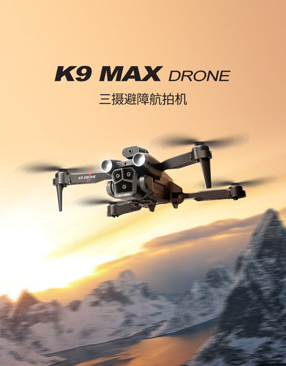 Cross-Border K9MAX Drone Aerial Photography Three Lens Four Axis Aircraft Optical Flow Obstacle Avoidance Remote Control Aircraft Toy drone