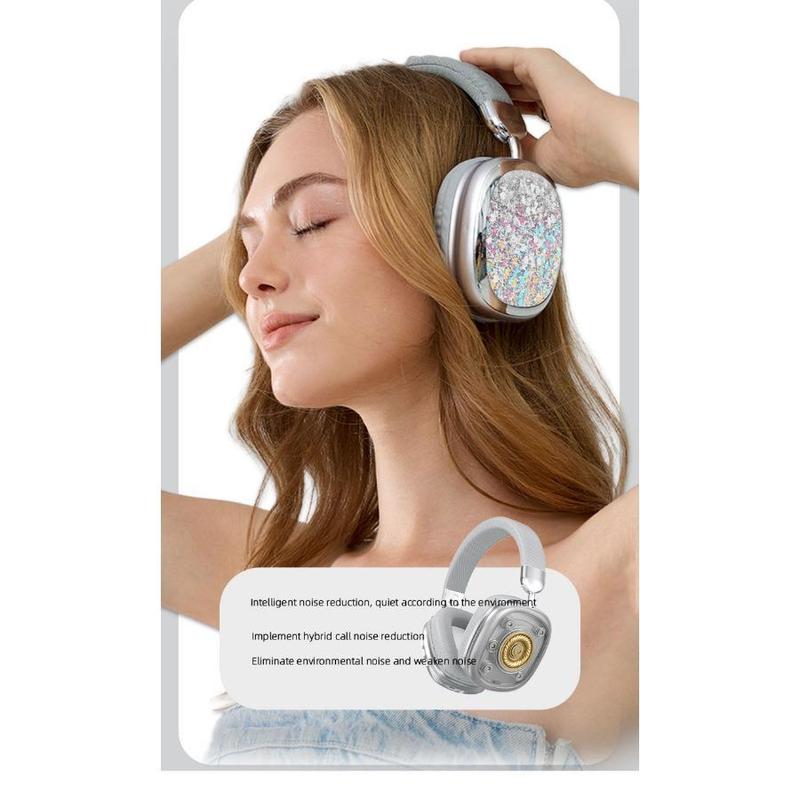 YANUQIA Wireless Headphones, Over-ear Headphones, Hi-Fi Stereo , Suitable for Travel, Work, Sports and Games, Built-in Microphone, Large Battery For Long-Lasting, Suitable For IPhone, Laptop, IOS/Android Bluetooth Headphones