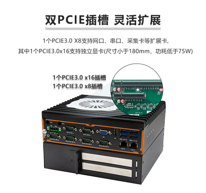 G32-C6E2 Dual Network 6 Serial Ports 5G Industrial Computer Dual PCIE Industrial Host XP Embedded Industrial Computer