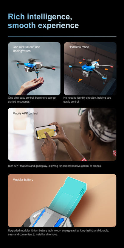 Cross-Border K16Drone remote control with screen brushless long battery life remote aircraft with obstacle avoidance High-Definition Aerial Drone