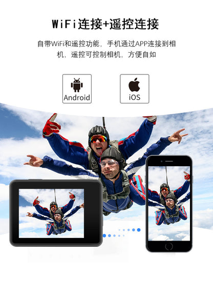 Cross-Border4k Action camera waterproof and anti-shake HD wifi Remote Control Outdoor Shooting Cycling Sports Camera Factory