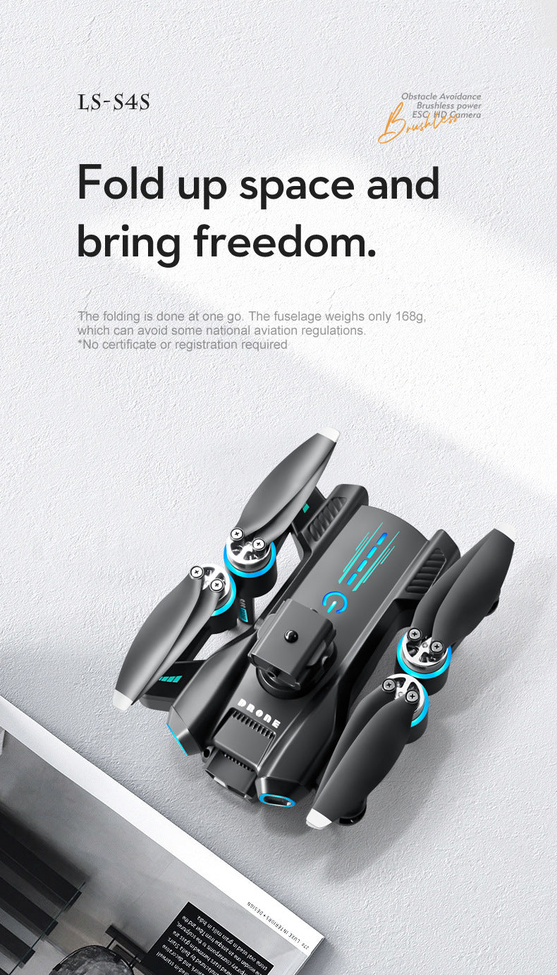 Cross-border Drone Brushless Motor ESC HD Lens Optical Flow Positioning Remote Control Aircraft Obstacle Avoidance Quadcopter