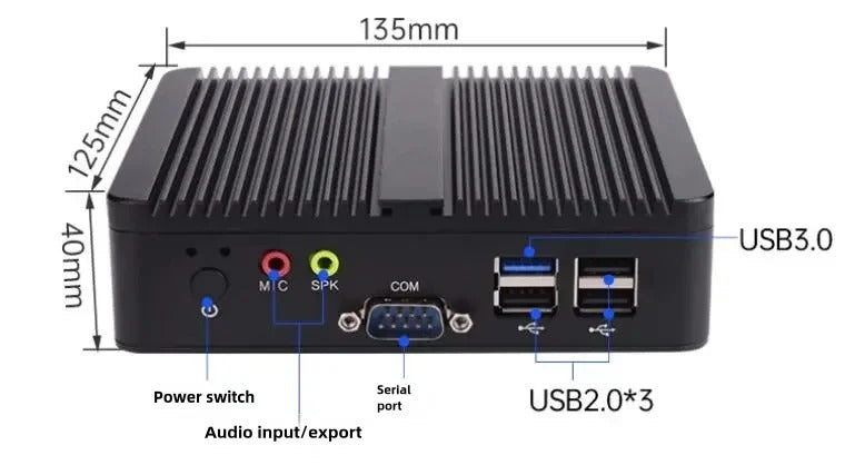 J1900 J1800 N2830 N2920 Embedded Fanless Mini PC Fanless 2LAN Gigabit NICs MINI Computer PfSense Server Firewall with 2xCOM