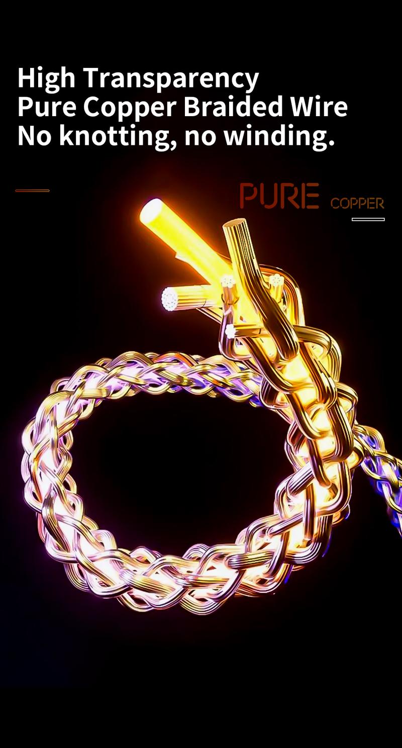 【Mother's Day Gift】Four-in-One 100W Colorful lights Data Cable,Supports fast charging and data transmission,Free switching four interfaces, Luminous Durable